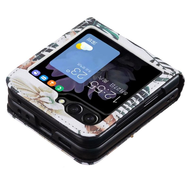 Futerały Samsung Galaxy Z Flip 7 Fe Etui Na Telefon Liście I Kwiaty