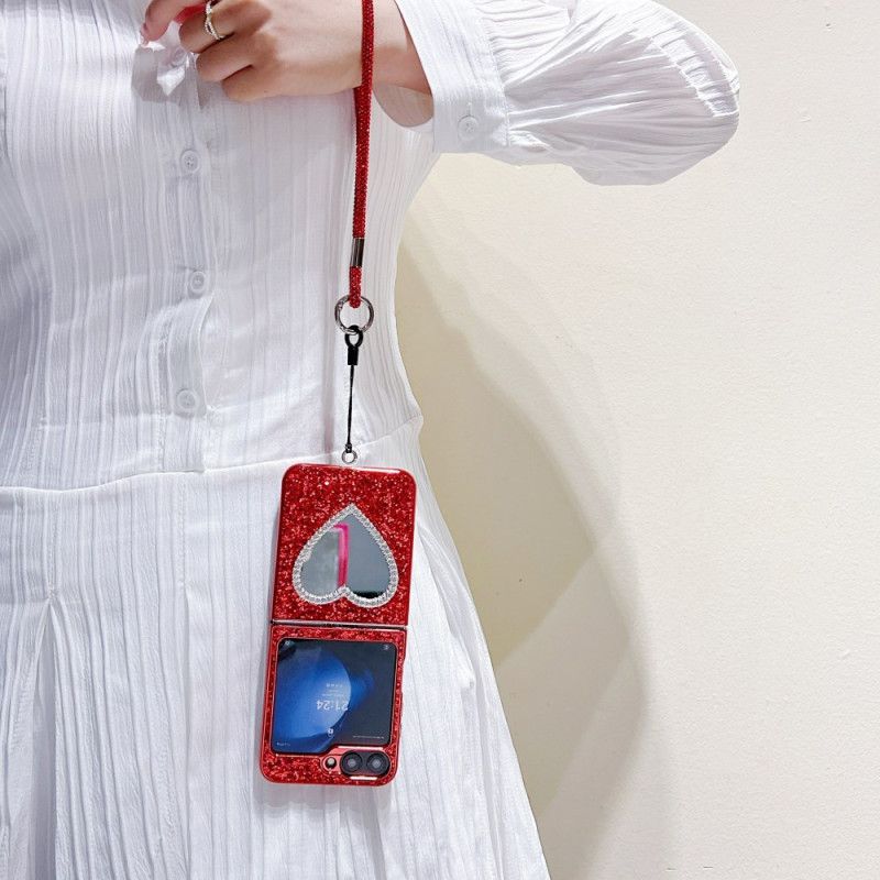 Futerały Samsung Galaxy Z Flip 7 Fe Etui Na Telefon Lustro I Pasek