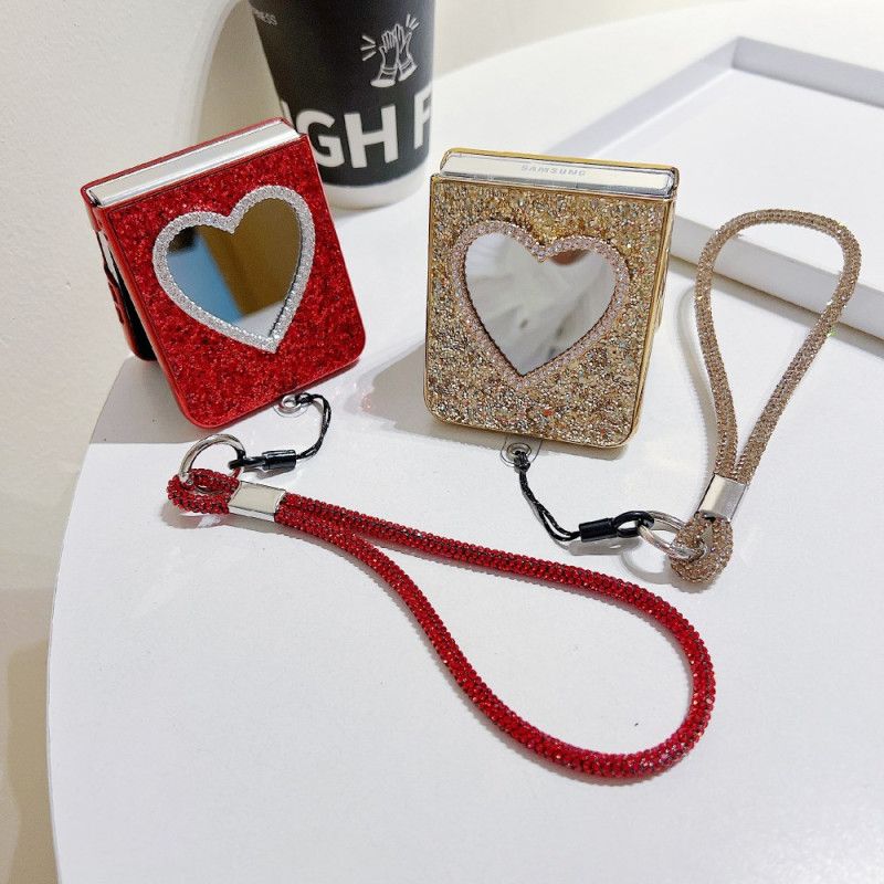 Futerały Samsung Galaxy Z Flip 7 Fe Etui Na Telefon Lustro I Pasek