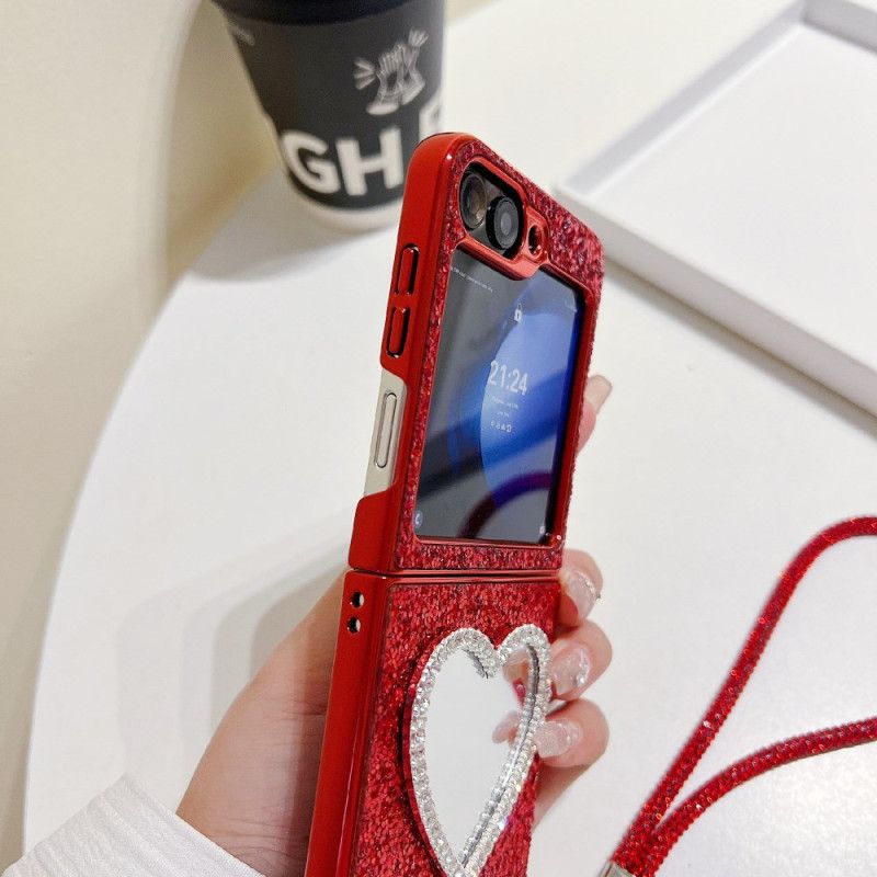 Futerały Samsung Galaxy Z Flip 7 Fe Etui Na Telefon Lustro I Pasek