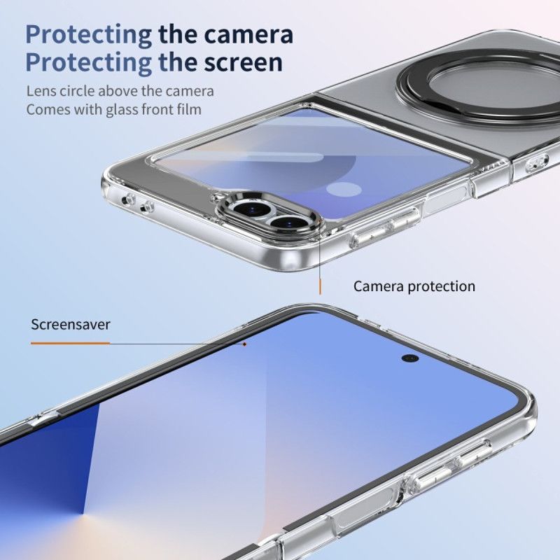 Futerały Samsung Galaxy Z Flip 7 Fe Etui Na Telefon Magnetyczna Podstawka I Folia Ochronna Na Ekran Hd