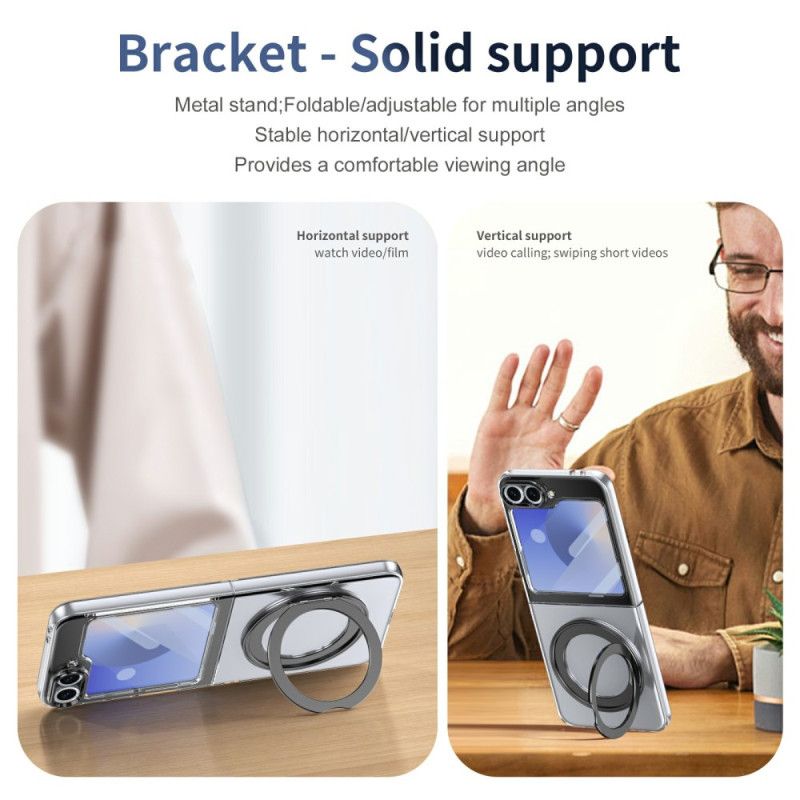 Futerały Samsung Galaxy Z Flip 7 Fe Etui Na Telefon Magnetyczna Podstawka I Folia Ochronna Na Ekran Hd