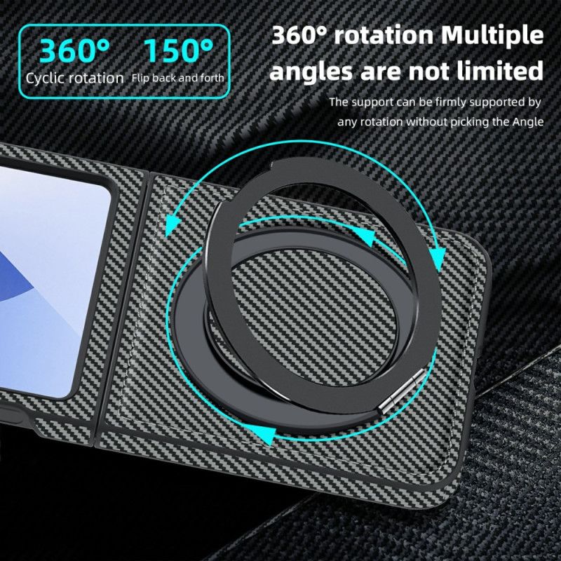 Futerały Samsung Galaxy Z Flip 7 Fe Etui Na Telefon Magnetyczna Z Włókna Węglowego I Podstawką