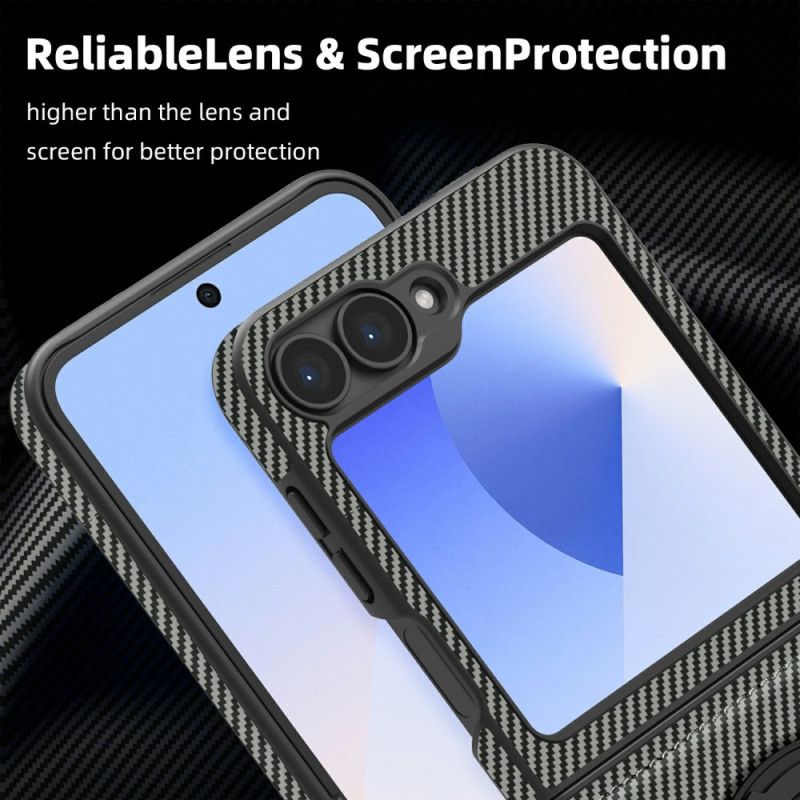 Futerały Samsung Galaxy Z Flip 7 Fe Etui Na Telefon Magnetyczna Z Włókna Węglowego I Podstawką