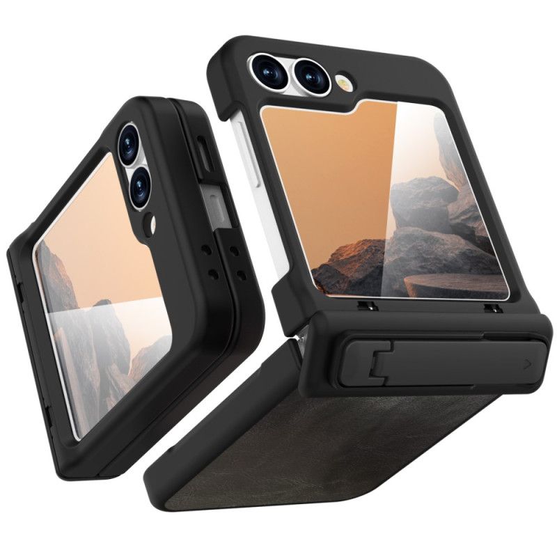 Futerały Samsung Galaxy Z Flip 7 Fe Etui Na Telefon Stojak Z Efektem Skóry Vintage