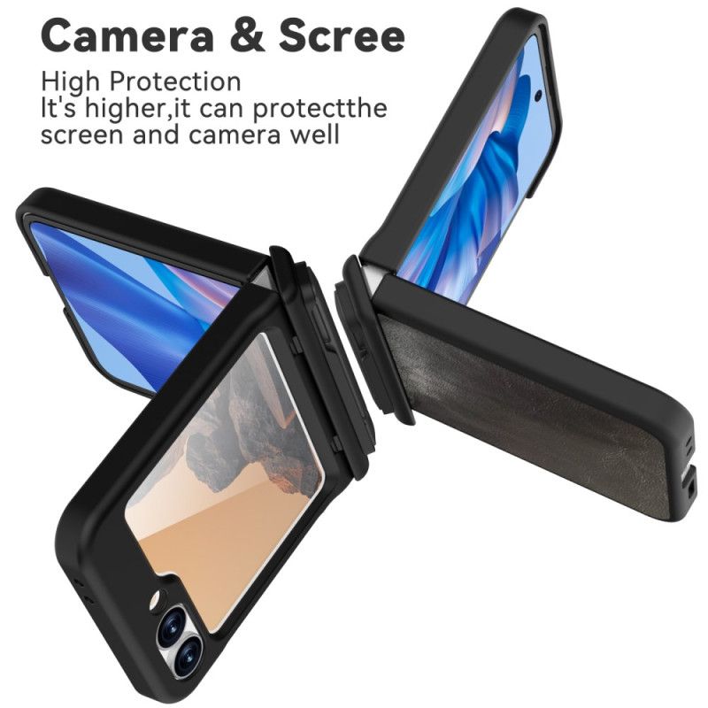 Futerały Samsung Galaxy Z Flip 7 Fe Etui Na Telefon Stojak Z Efektem Skóry Vintage