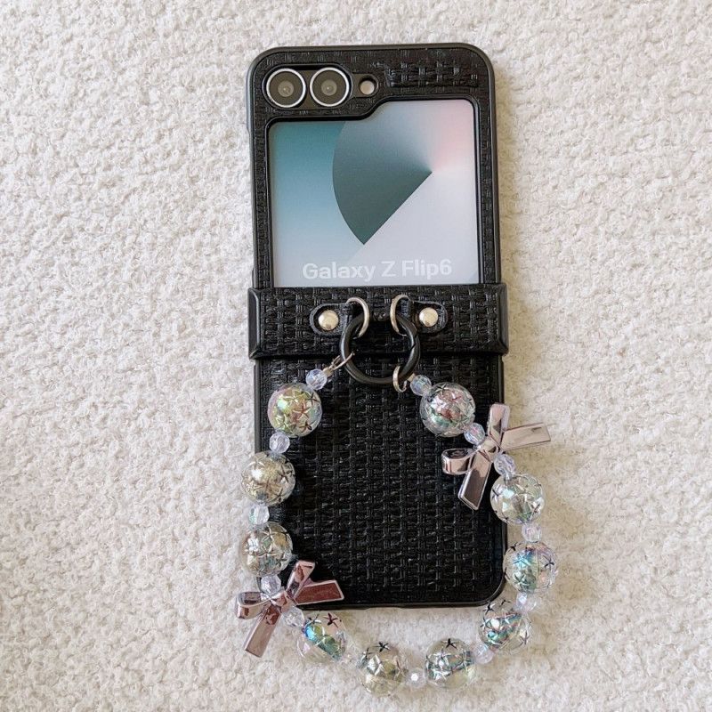 Futerały Samsung Galaxy Z Flip 7 Fe Etui Na Telefon Sztuczna Skóra I Oryginalny Pasek Na Nadgarstek