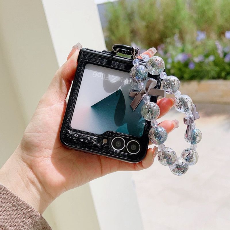 Futerały Samsung Galaxy Z Flip 7 Fe Etui Na Telefon Sztuczna Skóra I Oryginalny Pasek Na Nadgarstek