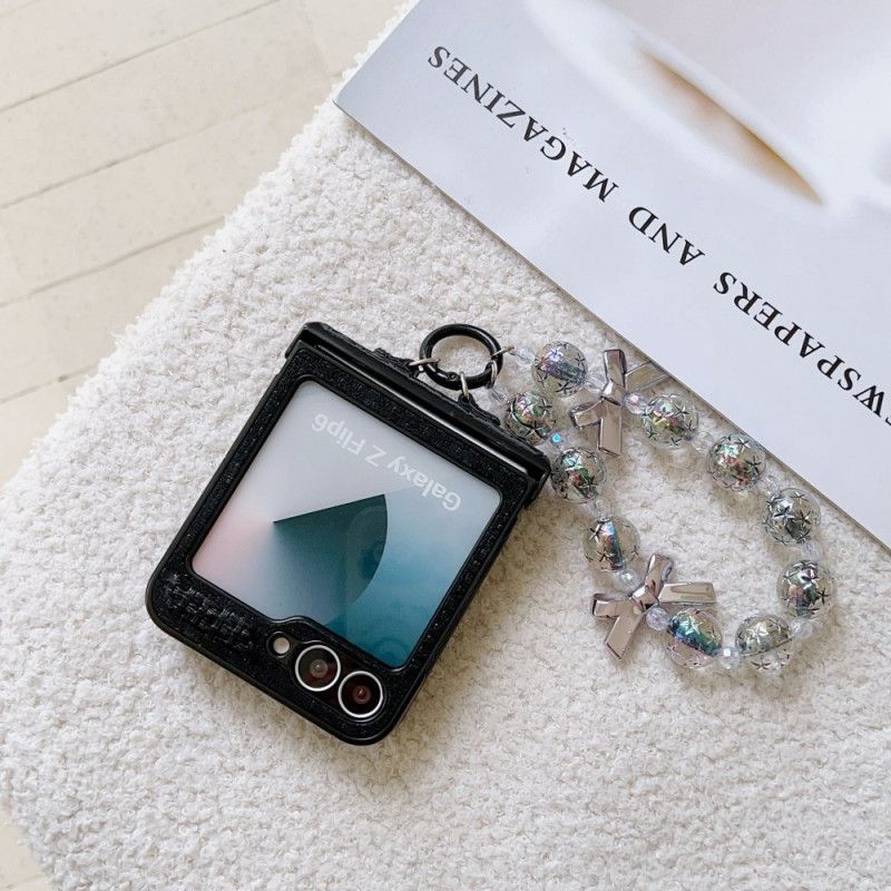 Futerały Samsung Galaxy Z Flip 7 Fe Etui Na Telefon Sztuczna Skóra I Oryginalny Pasek Na Nadgarstek