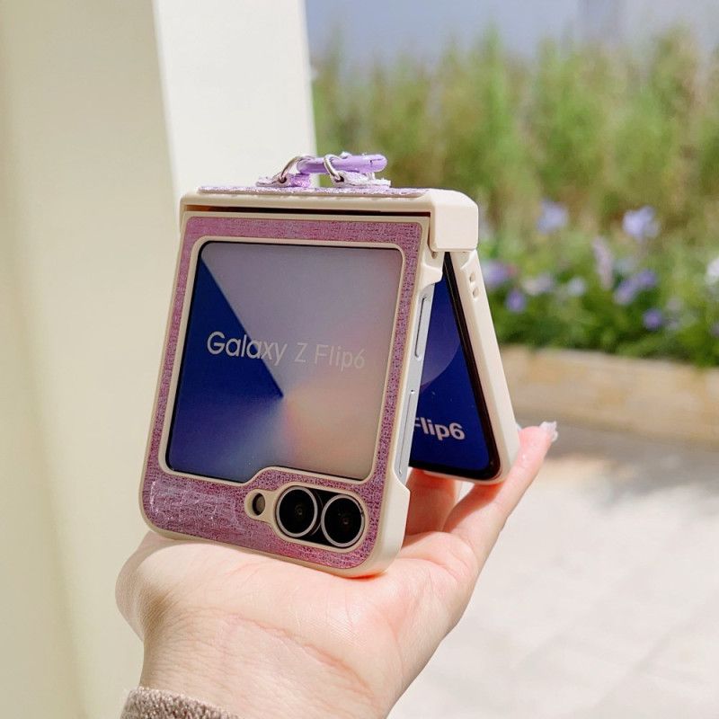 Futerały Samsung Galaxy Z Flip 7 Fe Etui Na Telefon Sztuczna Skóra I Oryginalny Pasek Na Nadgarstek