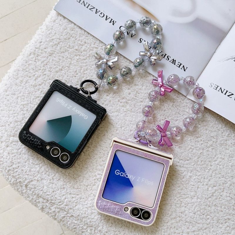 Futerały Samsung Galaxy Z Flip 7 Fe Etui Na Telefon Sztuczna Skóra I Oryginalny Pasek Na Nadgarstek