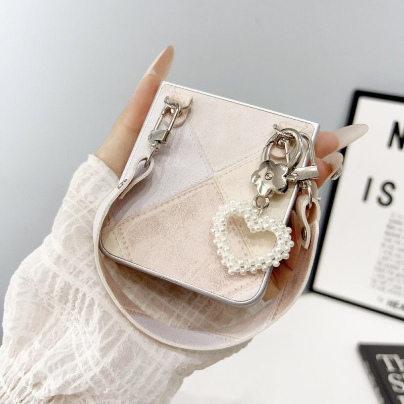 Futerały Samsung Galaxy Z Flip 7 Fe Etui Na Telefon Wzór Diamentowy Z Paskiem