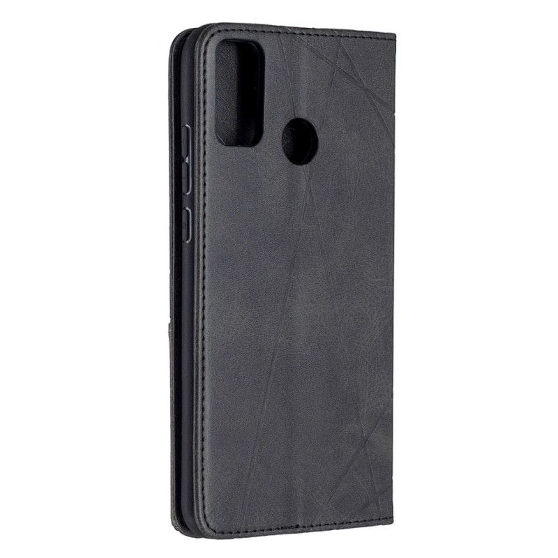 Flip Kotelot Honor 9X Lite Szary Czarny Etui na Telefon Styl Artysty