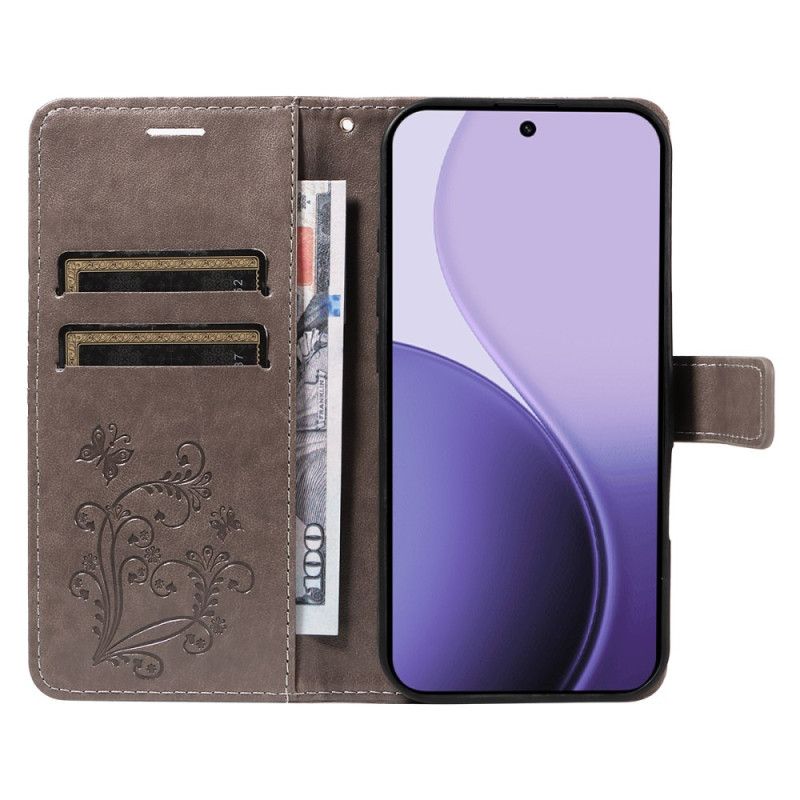 Etui Folio Do Oppo Reno 14f 5g Olbrzymie Motyle