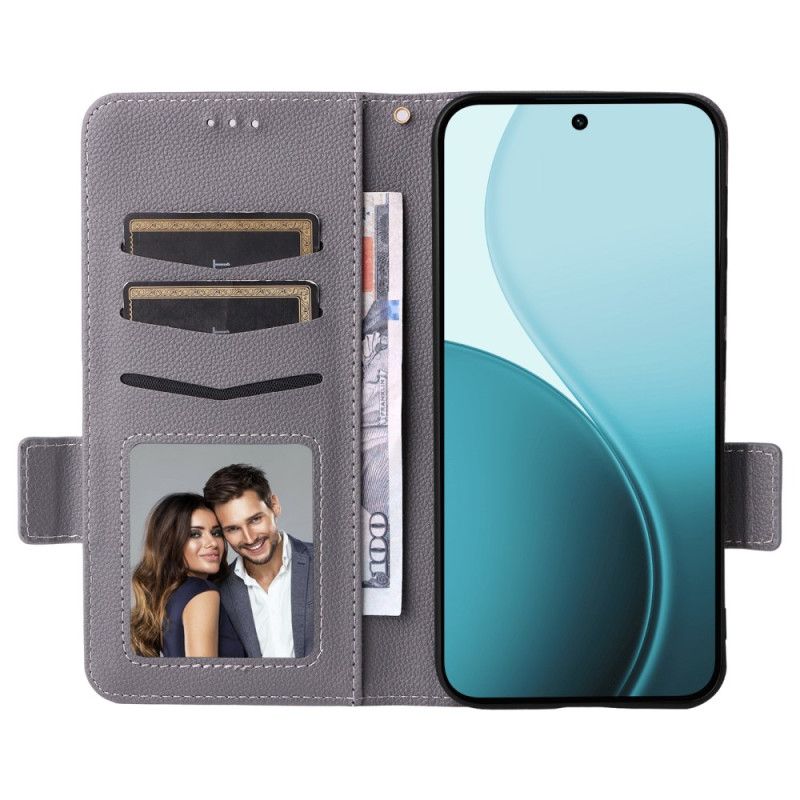 Etui Folio Do Oppo Reno 14f 5g Pasek Ze Sztucznej Skóry