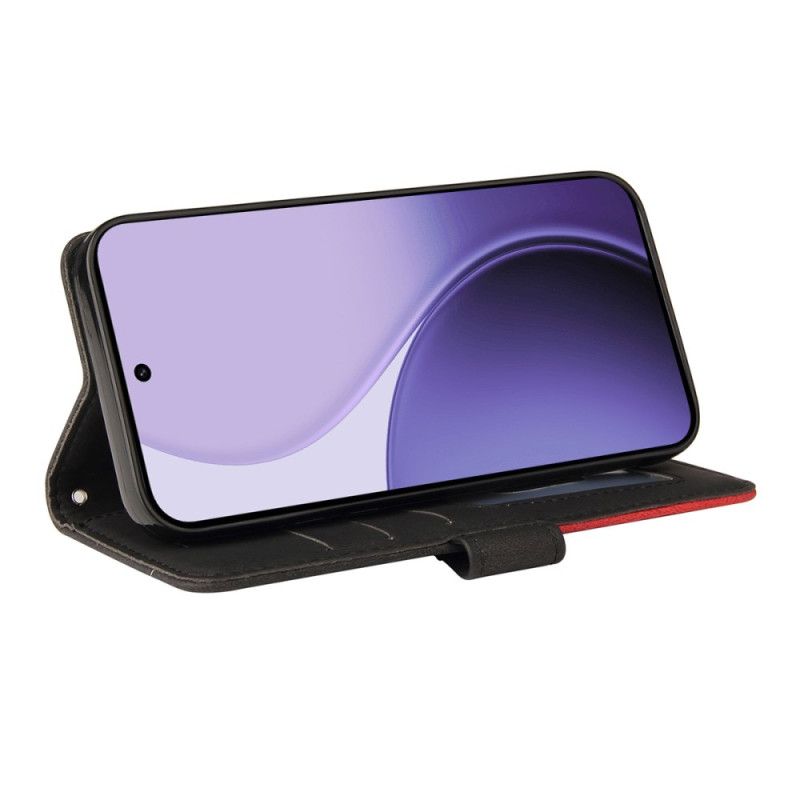 Etui Folio Oppo Reno 14f 5g Dwukolorowa Falista Linia Etui Ochronne