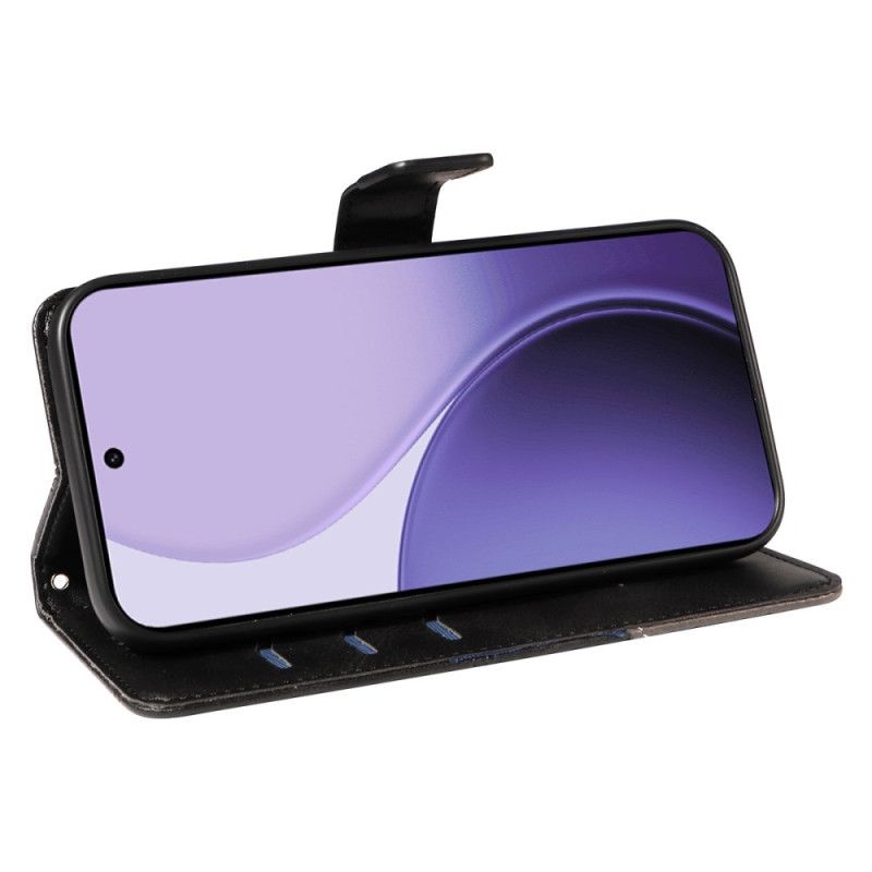 Etui Folio Oppo Reno 14f 5g Dwukolorowe Linie Etui Ochronne