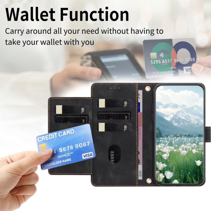 Etui Folio Oppo Reno 14f 5g Kwiatowy Efekt Zamszu