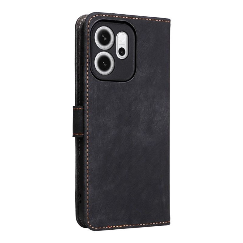 Etui Folio Oppo Reno 14f 5g Ochrona Rfid Efekt Zamszu Z Paskiem