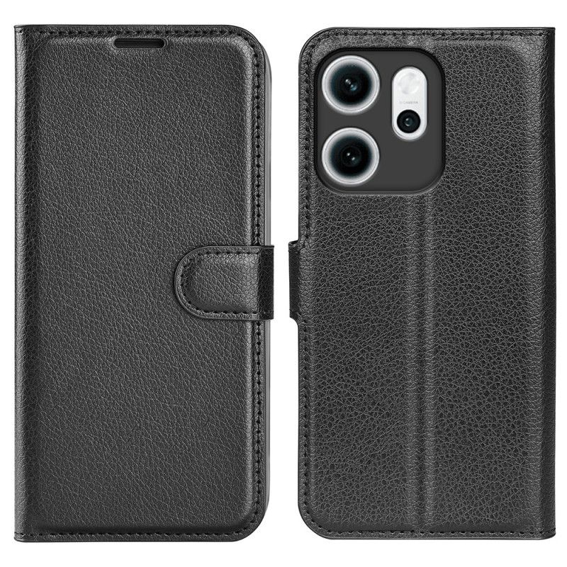 Etui Folio Oppo Reno 14f 5g Sztuczna Skóra Liczi Etui Ochronne