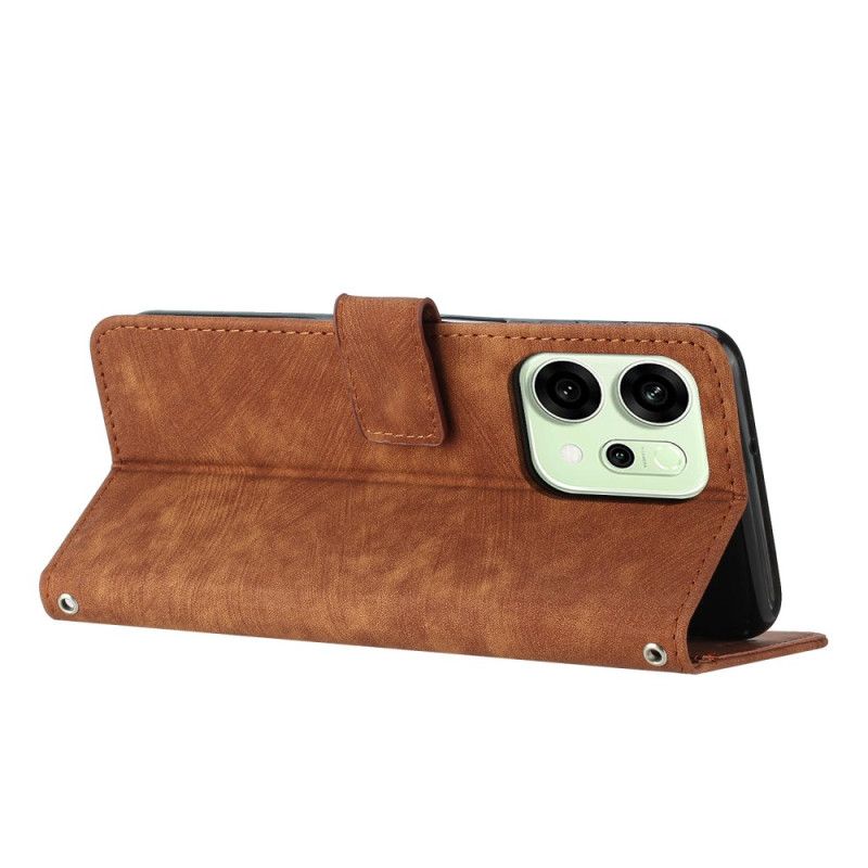 Etui Folio Oppo Reno 14f 5g Wzór Retro Etui Ochronne