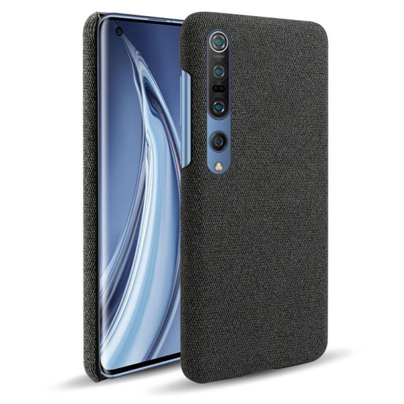 Etui Xiaomi Mi 10 / 10 Pro Granatowy Czarny Tekstura Tkaniny Ksq