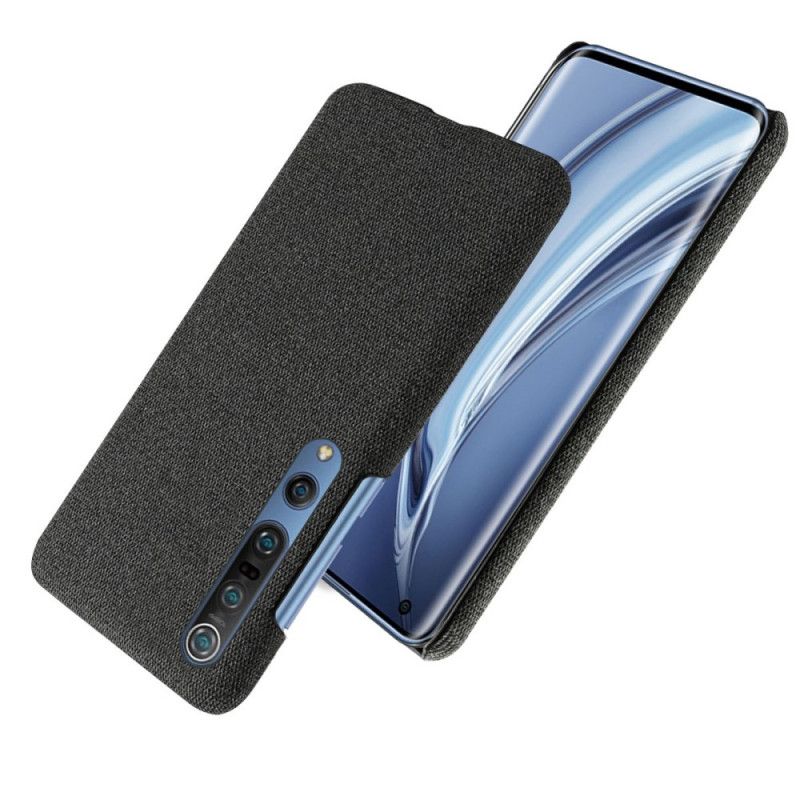 Etui Xiaomi Mi 10 / 10 Pro Granatowy Czarny Tekstura Tkaniny Ksq