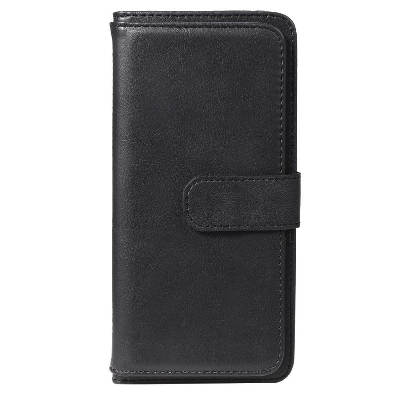 Etui Folio Xiaomi Redmi 10X / 10X Pro Zielony Czarny Wielofunkcyjne Etui Na 10 Kart