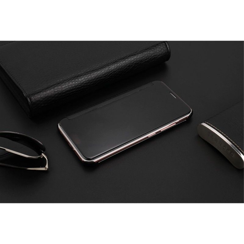 Flip Kotelot Samsung Galaxy J3 2017 Złoty Fioletowy Etui na Telefon Lustro