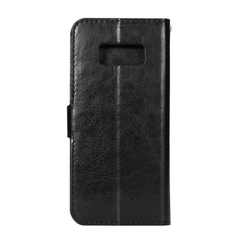 Etui Folio Samsung Galaxy S8 Plus Czarny Efekt Skóry Etui Ochronne