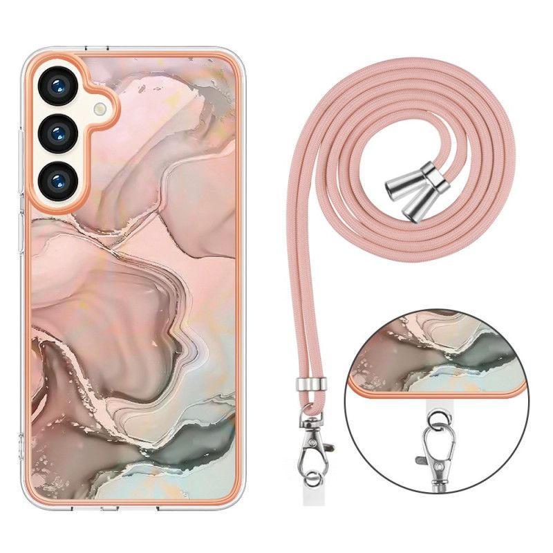 Etui Do Samsung Galaxy S24 5g Stylowy Sznur Marmurowy