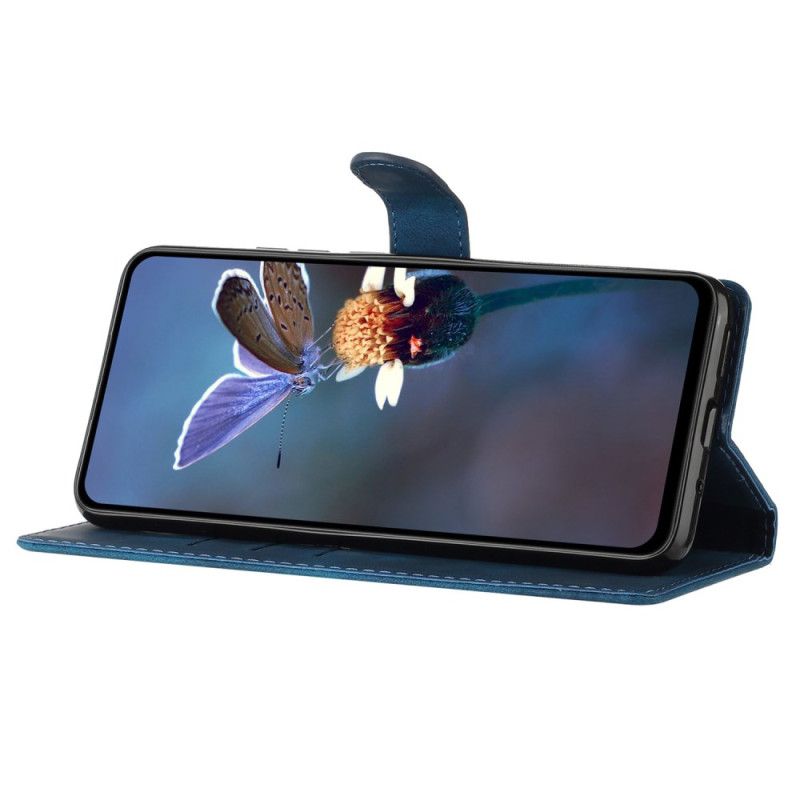 Etui Folio Do Samsung Galaxy S24 5g Dyskretny Kwiatowy Wzór Z Paskiem
