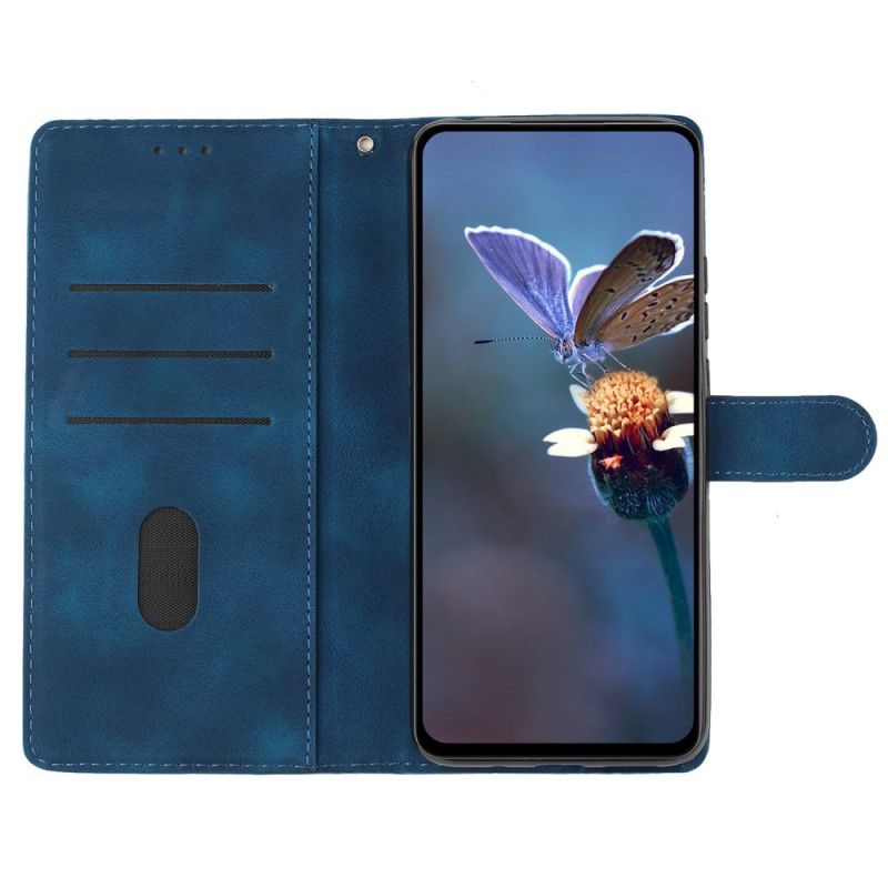 Etui Folio Do Samsung Galaxy S24 5g Dyskretny Kwiatowy Wzór Z Paskiem