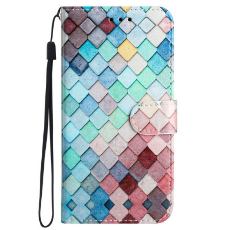 Etui Folio Do Samsung Galaxy S24 5g Kratki Paskowe