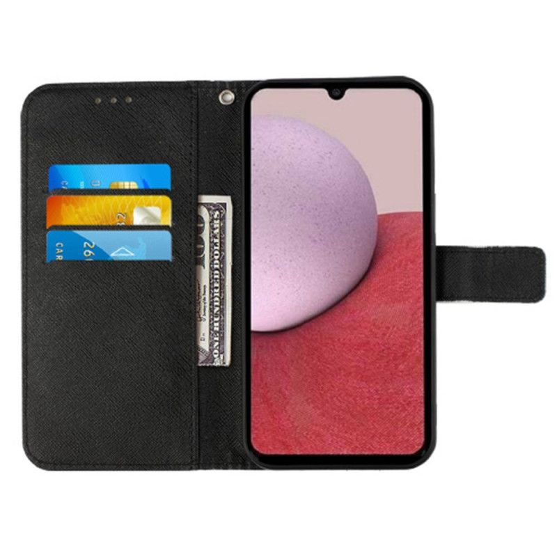 Etui Folio Do Samsung Galaxy S24 5g Kwiatowa CZaszka Z Paskiem