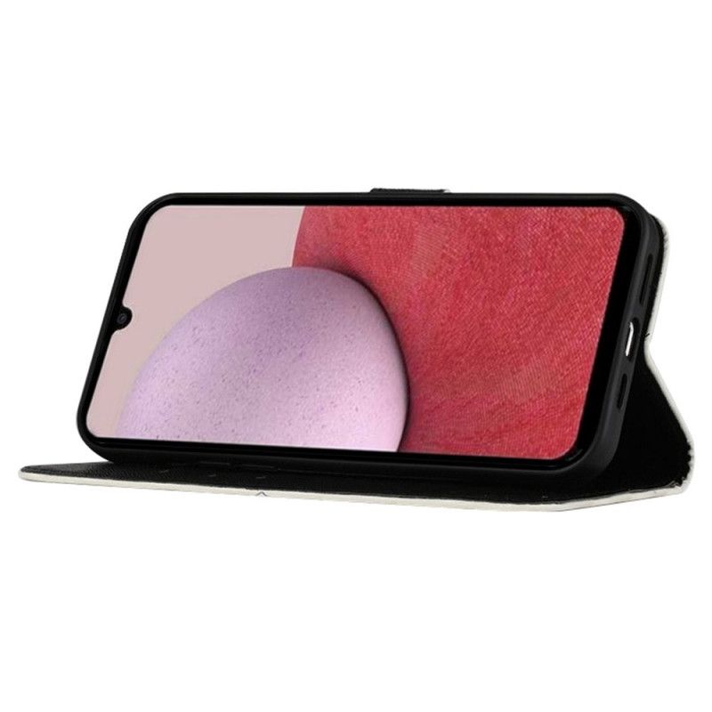 Etui Folio Do Samsung Galaxy S24 5g Kwiatowa CZaszka Z Paskiem