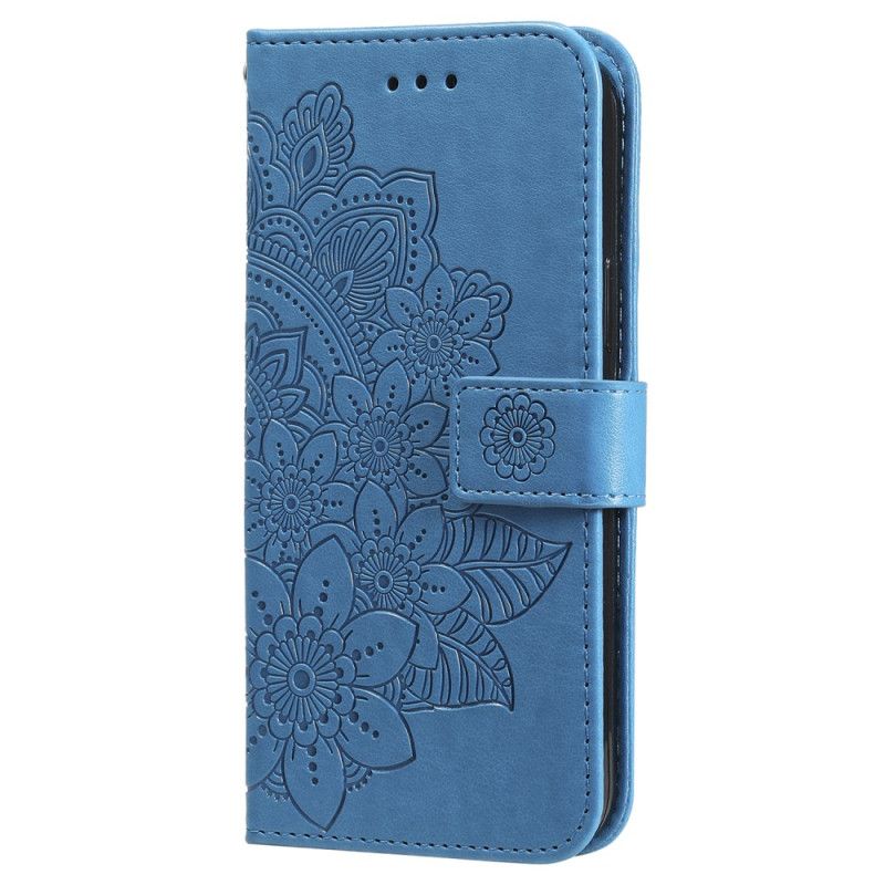 Etui Folio Do Samsung Galaxy S24 5g Kwiatowa Mandala Ze Smyczą