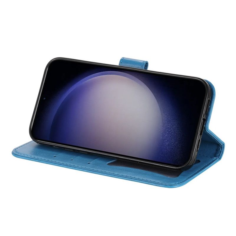 Etui Folio Do Samsung Galaxy S24 5g Kwiatowa Mandala Ze Smyczą