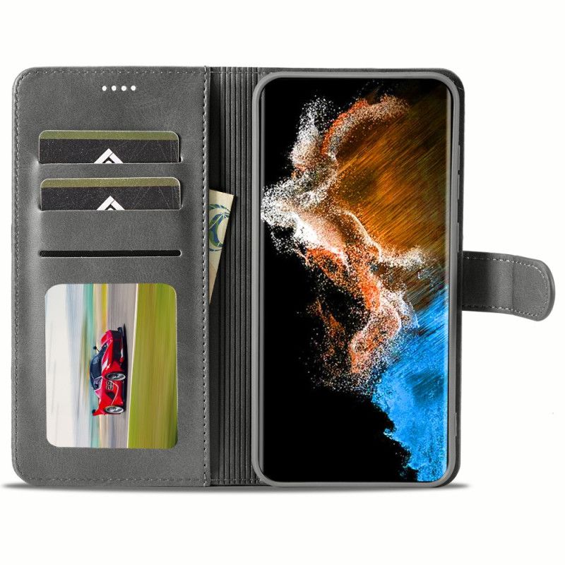 Etui Folio Samsung Galaxy S24 5g Efekt Skóry Lc.imeeke Etui Ochronne