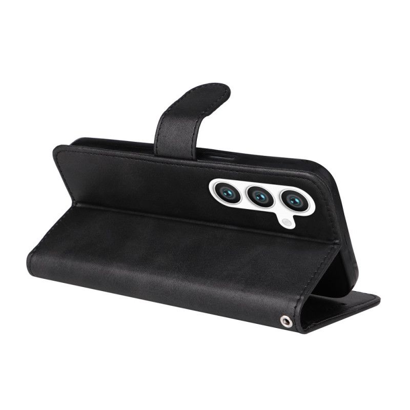 Etui Folio Samsung Galaxy S24 5g Efekt Skóry Z Paskiem Etui Ochronne