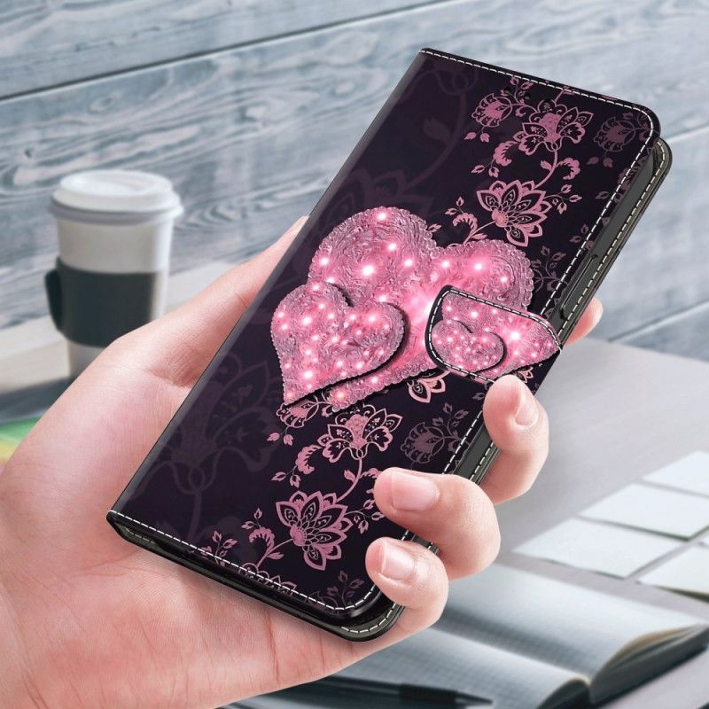 Etui Folio Samsung Galaxy S24 5g Koronkowe Serca