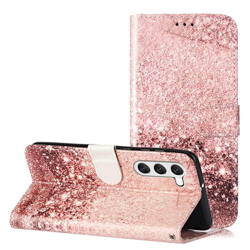 Etui Folio Samsung Galaxy S24 5g Marmur W Kolorze Złoto-różowym Etui Ochronne