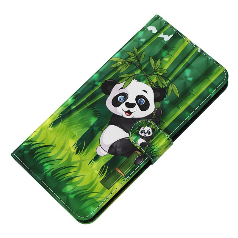 Etui Folio Samsung Galaxy S24 5g Panda Bambusowa Z Paskiem Etui Ochronne