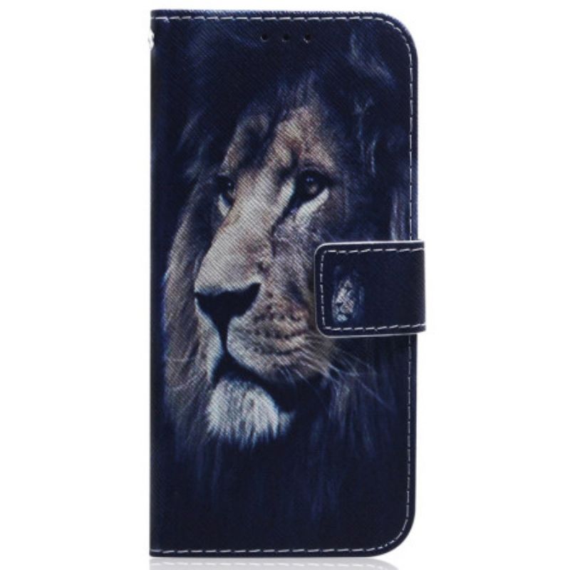 Etui Folio Samsung Galaxy S24 5g Śniący Lew Etui Ochronne