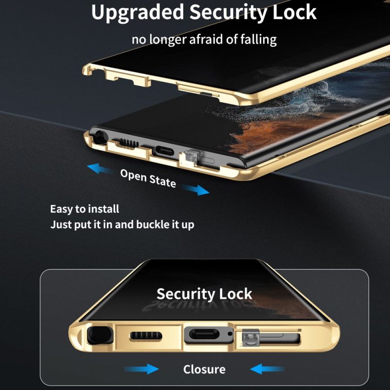 Etui Samsung Galaxy S24 5g Anti-spying Z Metalową Ramą