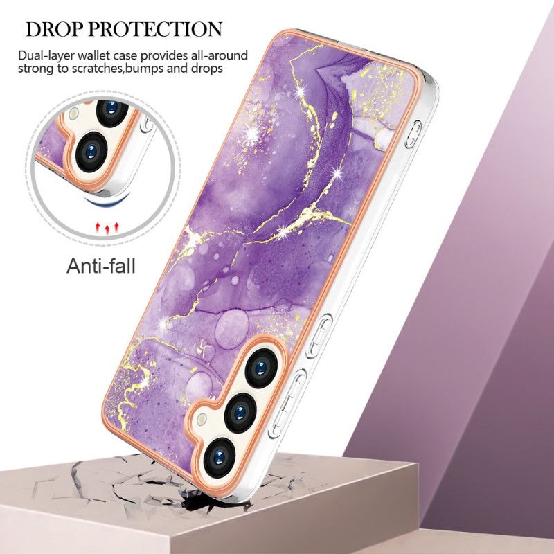 Etui Samsung Galaxy S24 5g Kolorowy Marmur Etui Ochronne