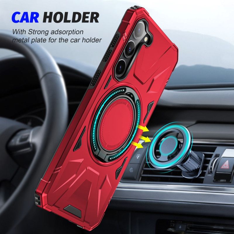 Etui Samsung Galaxy S24 5g Metalowy Uchwyt Pierścieniowy Zgodny Z Magsafe Etui Ochronne