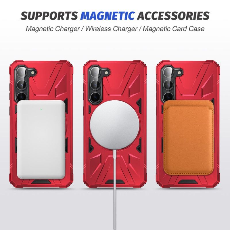 Etui Samsung Galaxy S24 5g Metalowy Uchwyt Pierścieniowy Zgodny Z Magsafe Etui Ochronne