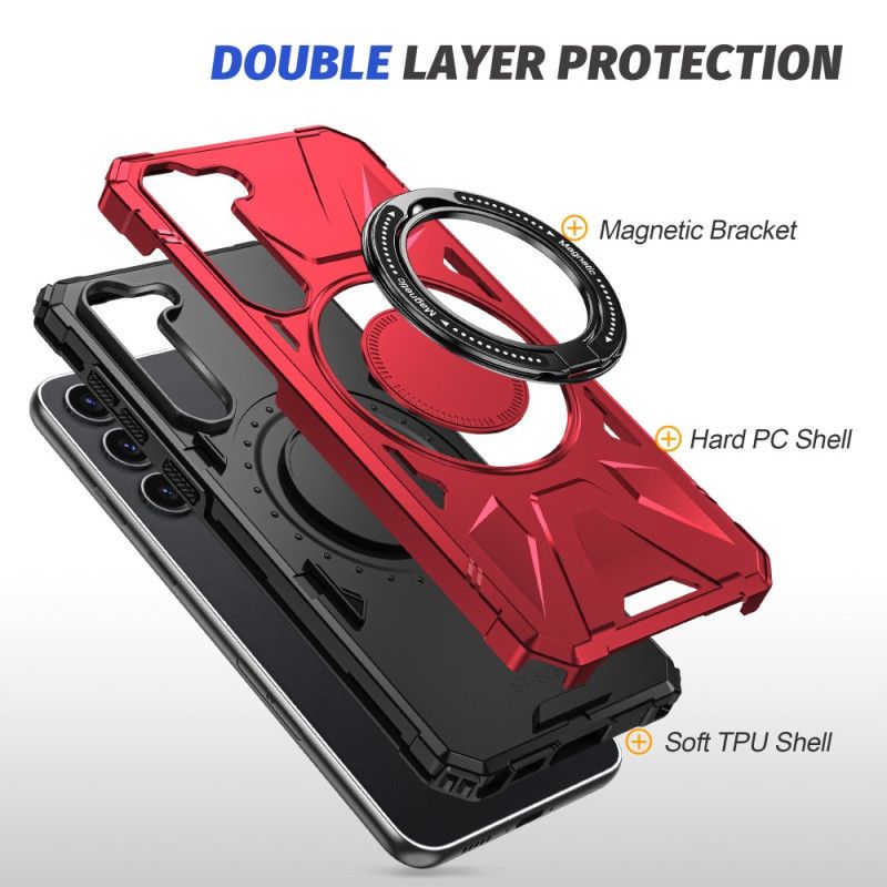 Etui Samsung Galaxy S24 5g Metalowy Uchwyt Pierścieniowy Zgodny Z Magsafe Etui Ochronne