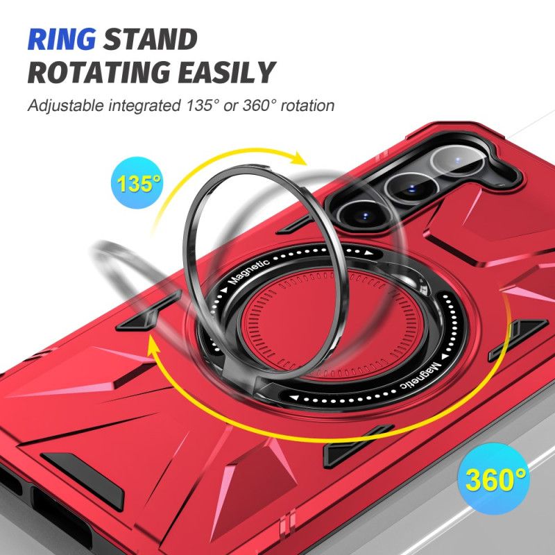 Etui Samsung Galaxy S24 5g Metalowy Uchwyt Pierścieniowy Zgodny Z Magsafe Etui Ochronne